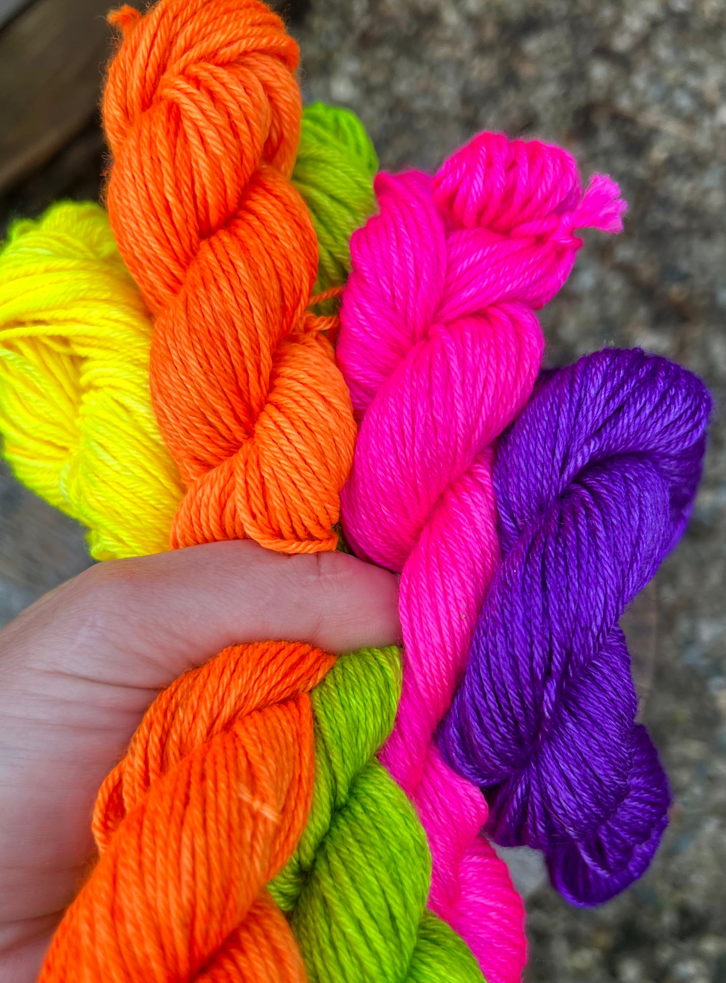 Fluorescent SW Merino/Silk Minis!