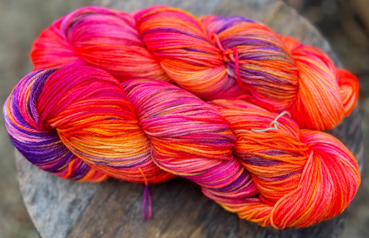 Fluorescent SW Merino/Silk Skeins