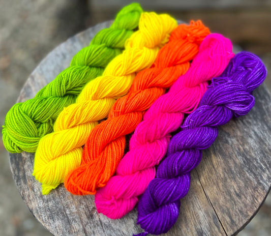 Fluorescent Sock Minis!