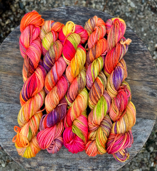 Fluorescent SW Merino/Silk Minis!