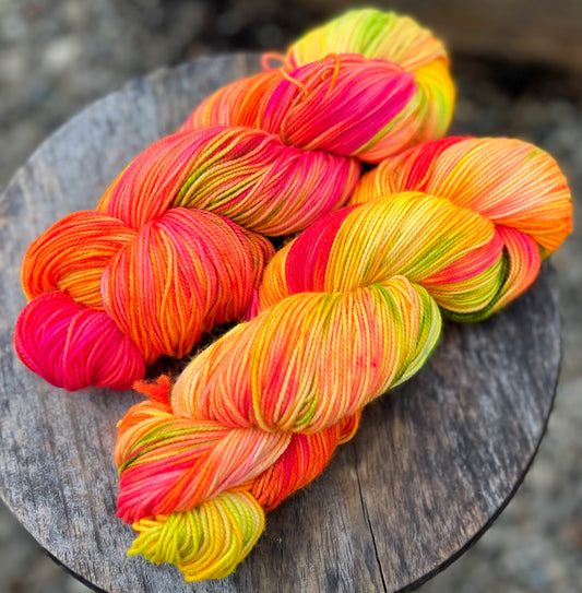 Florescent Sock Skeins