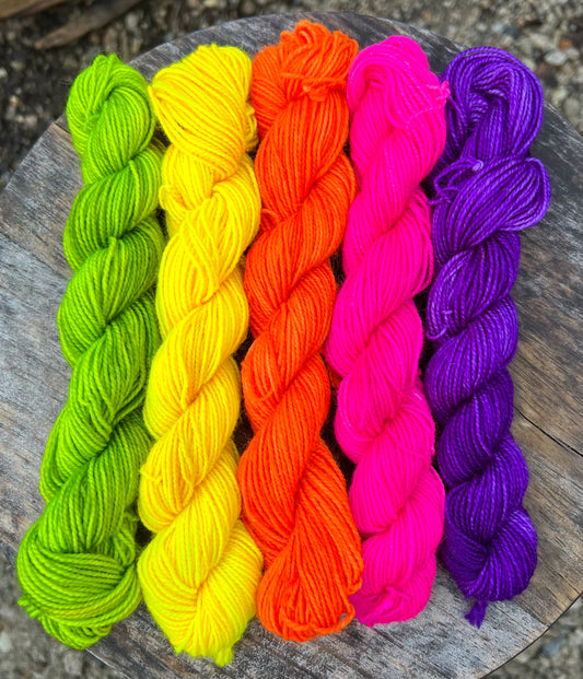 Fluorescent Sock Minis!